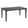 'Futura' 6 személyes műanyag asztal antracit színben, 165x95x75cm