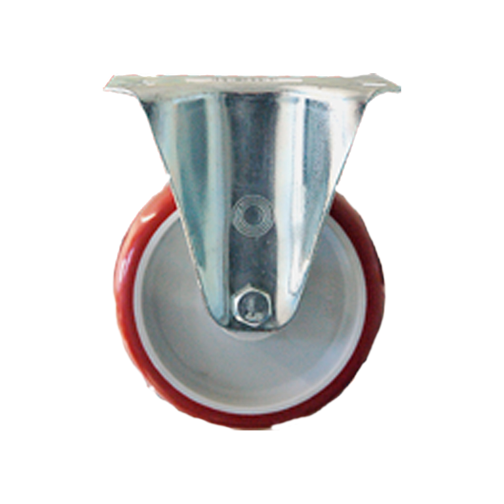 Bútorgörgő fix 80mm piros 100kg - Görgő - Csavar, Zár, Vasalat