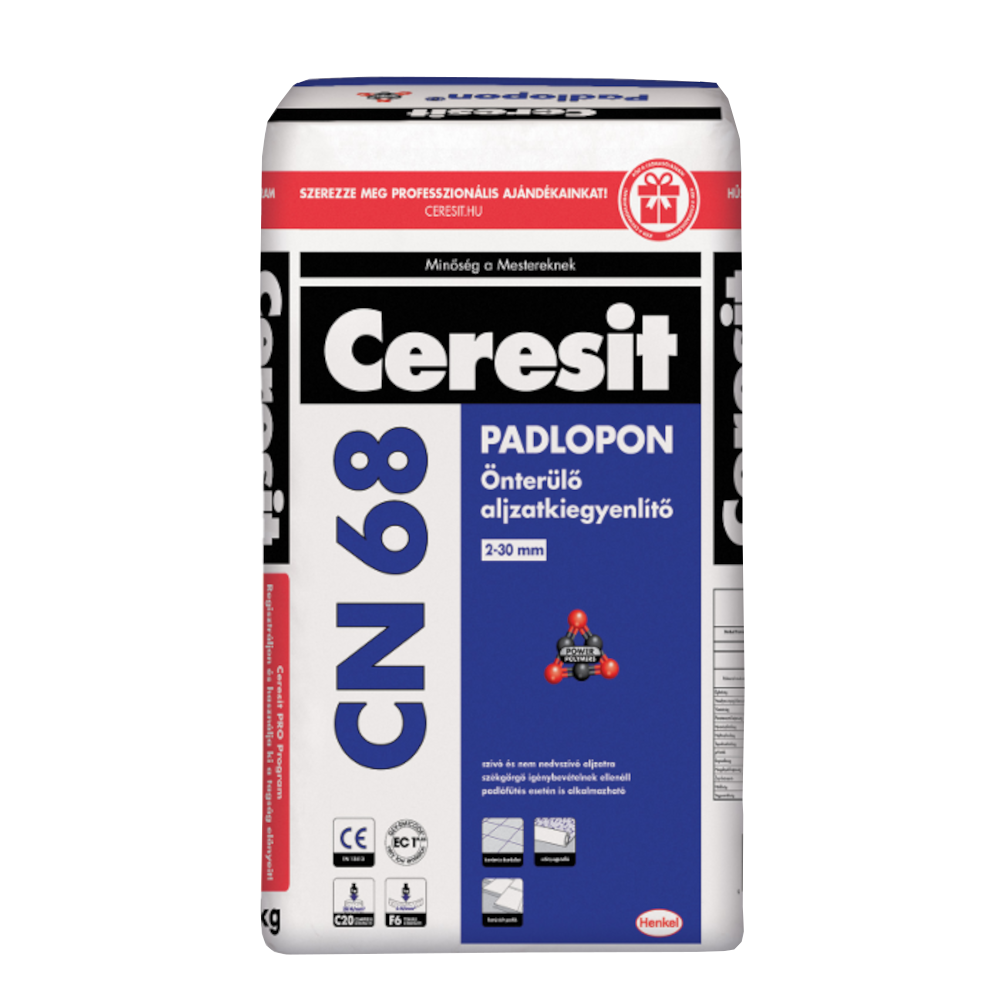 Ceresit padlopon cn68 önterülő aljzatkiegyenlítő 25kg