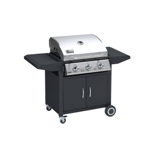 BBQ GÁZGRILL 3ÉGŐS ROZSDAMENTES ACÉL, OLDALSÓ POLCCAL BBQ GÁZGRILL 3ÉGŐS ROZSDAMENTES ACÉL, OLDALSÓ POLCCAL