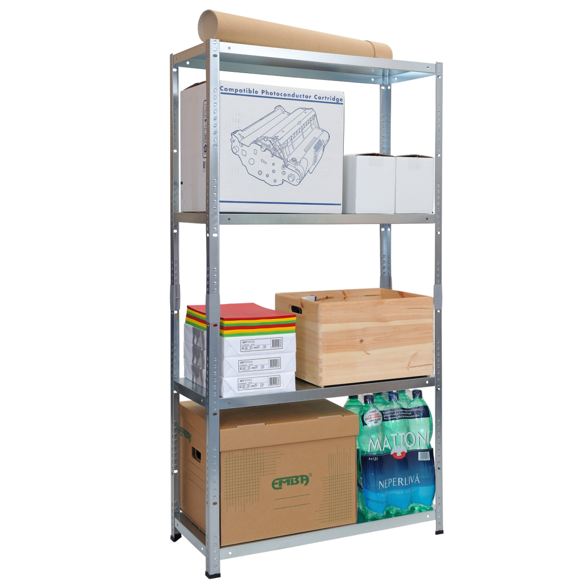 Hungary product data sample: PREMIUMSHELF FÉMPOLC 4 ACÉL POLCCAL HORGANYZOTT 150X75X30CM TEHERBÍRÁS: 50KG/POLC ÖSSZTEHERBÍRÁS:200KG