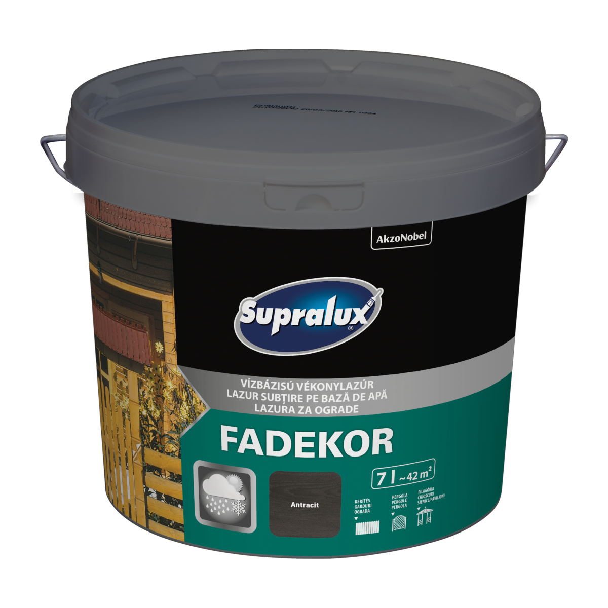 Hungary product data sample: Supralux fadekor antracit 7l