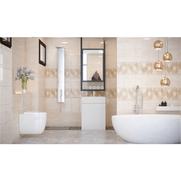 Плитка marmo milano в интерьере ванной