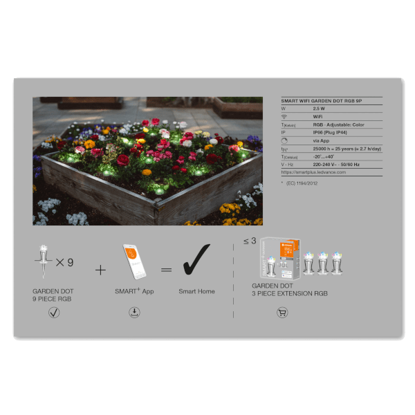 LEDVANCE SMART+WIFI GARDEN SPOT MINI OKOS KÜLTÉRI LÁMPA