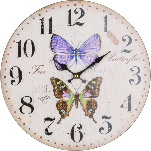 HOME DECOR FALI ÓRA BUTTERFLIES 34 CM PILLANGÓS Tábla,