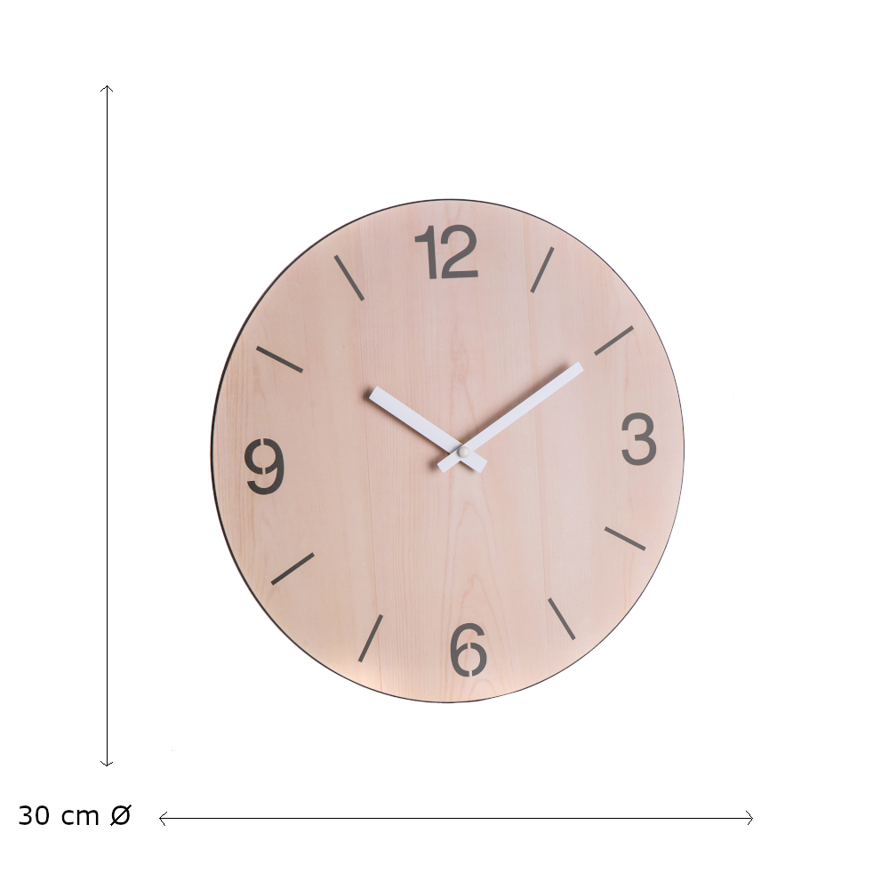 Home Decor fali óra wood 30 cm fa hatású barna - Tábla,