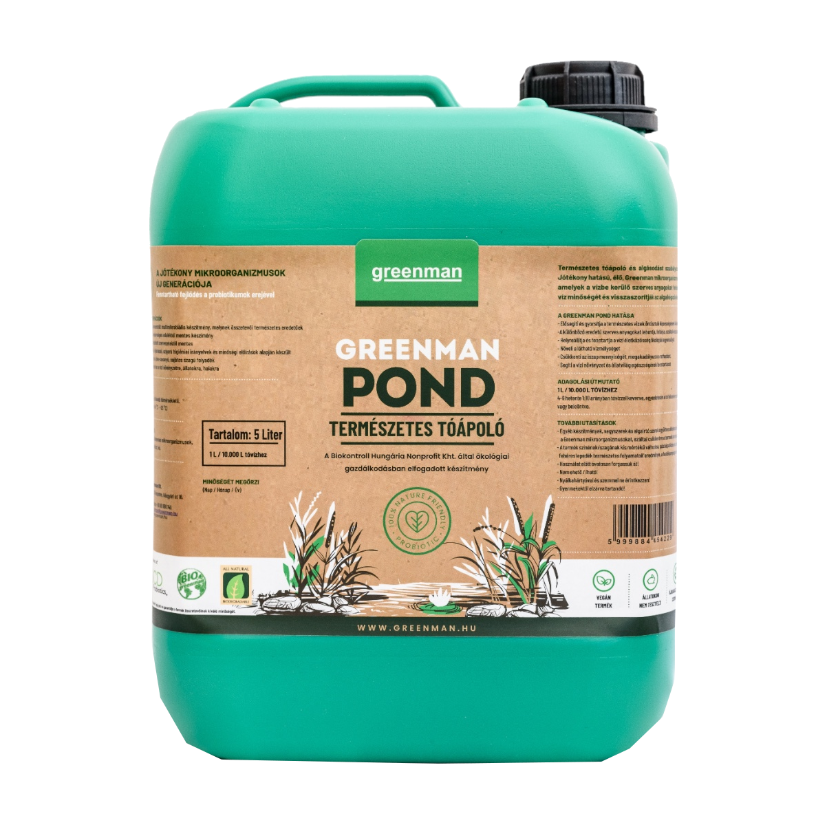 Greenman pond természetes tóápoló koncentrátum 5 l Gyomirtó,