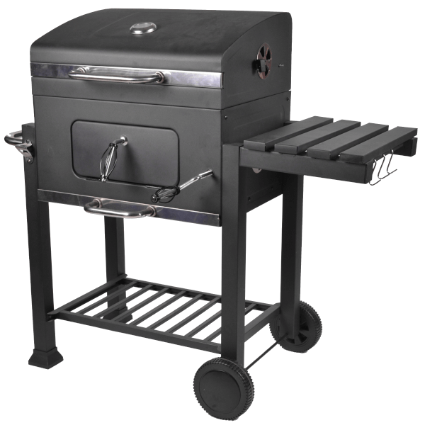 DELUXE FASZENES BBQ GRILL KERÉKKEL 117,5X66X107,5CM *310597,299155* Outlet