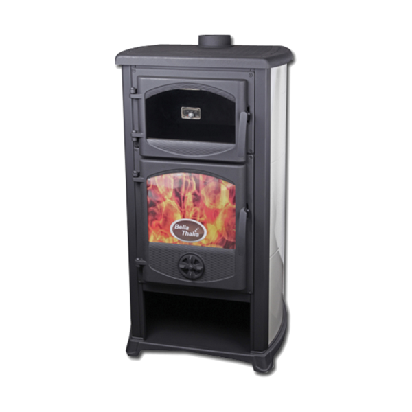 THALIA CUCINA SÜTŐS KANDALLÓ 12,1KW 150 MM FÜSTCSŐ,SZÜRKE-FEHÉR,FATÜZ. Outlet